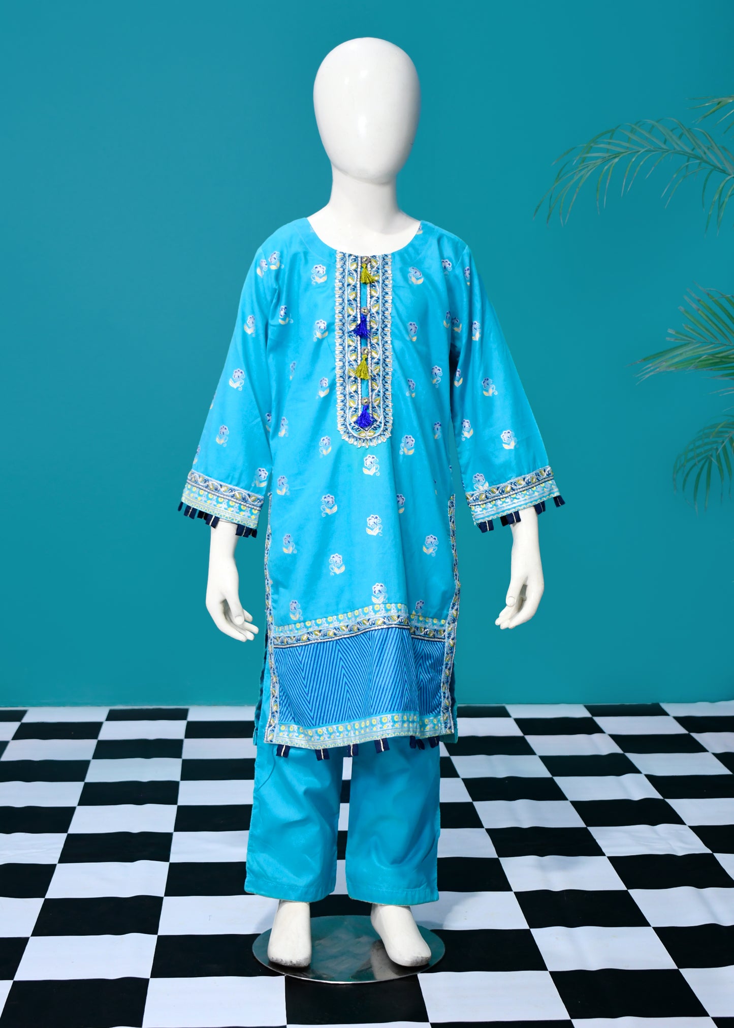 Kids Blue Majestic Flora