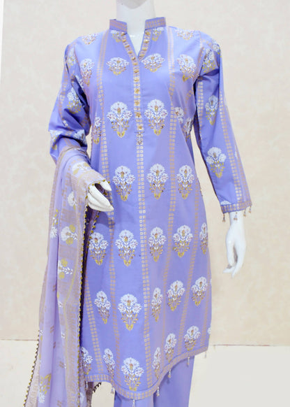 Lilac Khaadi Handwork Shirt