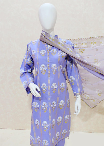 Lilac Khaadi Handwork Shirt