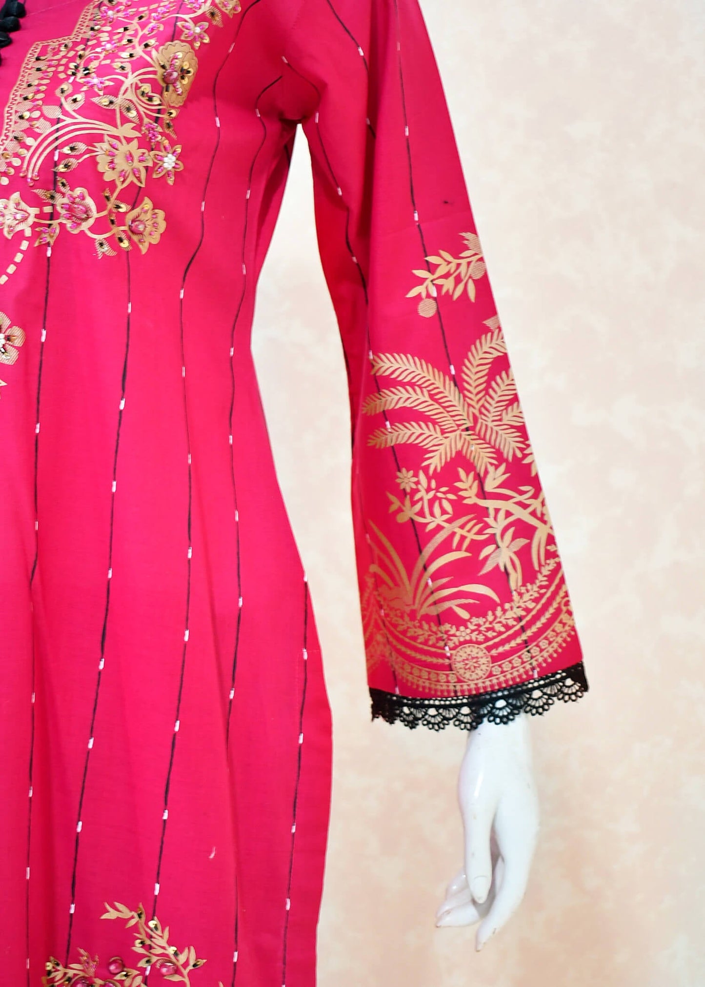 Royal Radiance Golden Printed Suit