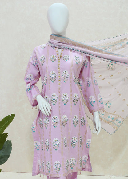 Magenta Khaadi Handwork Shirt