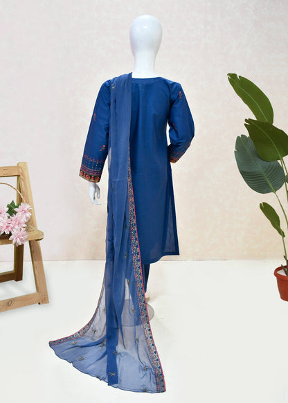 Boat Neck Multi Lace Embroidered