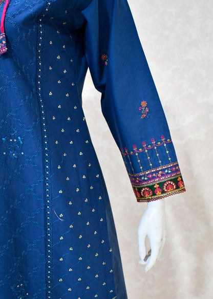 Boat Neck Multi Lace Embroidered
