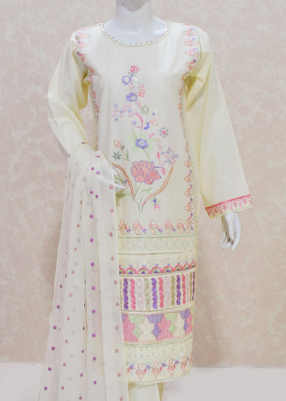 Parizaad Cream Lawn Suit